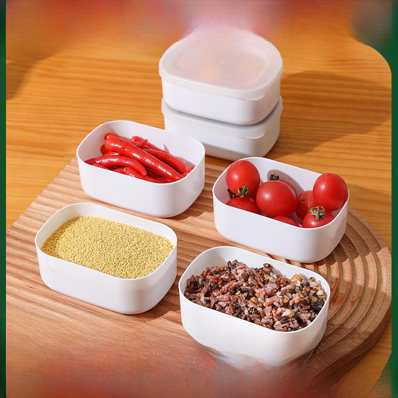 Fresh-Keeping Lunch Box: Grains, Vegetables, Snacks & Fruits 11x8x4cm білий 
Fresh-Keeping Lunch Box: Grains, Vegetables, Snacks & Fruits 11x8x4cm білий