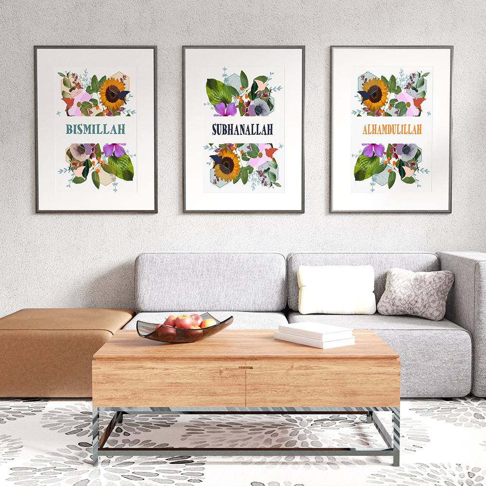 Islamic Posters Botanical Flower Canvas Print Bismillah Wall Art Painting Muslim Pictures for Modern Living Room Home Decoration 21x30cm No Framed белый
Islamic Posters Botanical Flower Canvas Print Bismillah Wall Art Painting Muslim Pictures for Modern Living Room Home Decoration 21x30cm No Framed белый