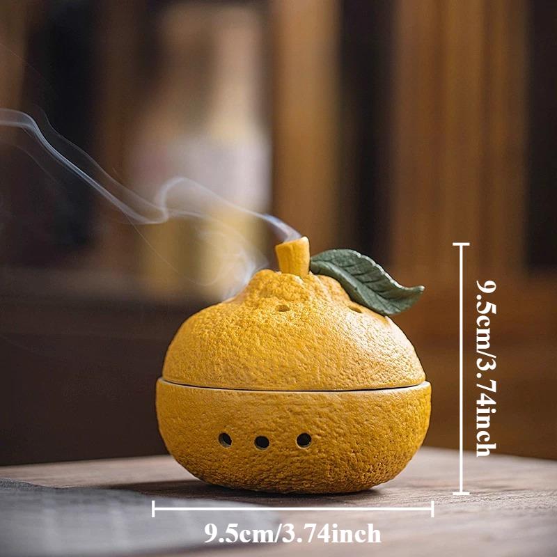 1pc Ceramic Incense Burner, Orange/Persimmon/Durian Shaped Incense Burner, Temple Sacrificial Supplies Feng Shui Accessories
1pc Ceramic Incense Burner, Orange/Persimmon/Durian Shaped Incense Burner, Temple Sacrificial Supplies Feng Shui Accessories
