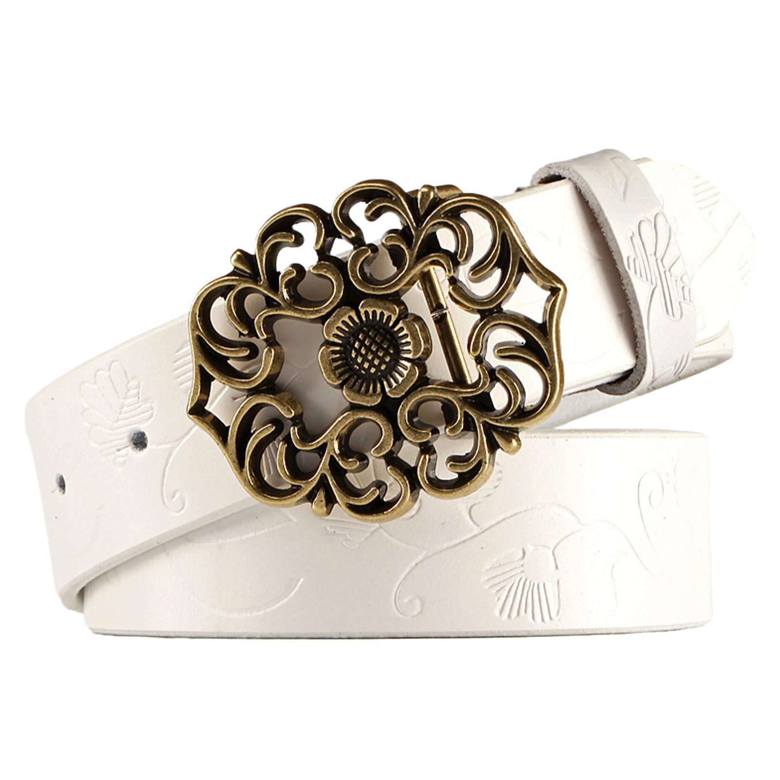 Женский кожаный ремень с цветочной пряжкой NormCorer для джинсов (115 см длиной, кофейный) белый
Женский кожаный ремень с цветочной пряжкой NormCorer для джинсов (115 см длиной, кофейный) белый