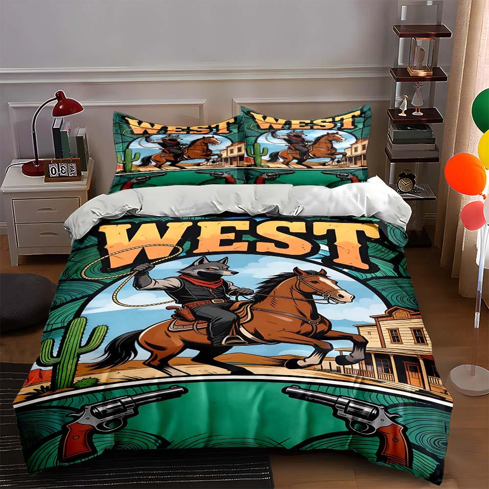 Western, adventurous, colorful Bedding Duvet cover sets Duvet covers Pillowcases gifts (1 * Duvet Cover 2 * Pillowcases, without duvet insert) 135x200cm
Western, adventurous, colorful Bedding Duvet cover sets Duvet covers Pillowcases gifts (1 * Duvet Cover 2 * Pillowcases, without duvet insert) 135x200cm