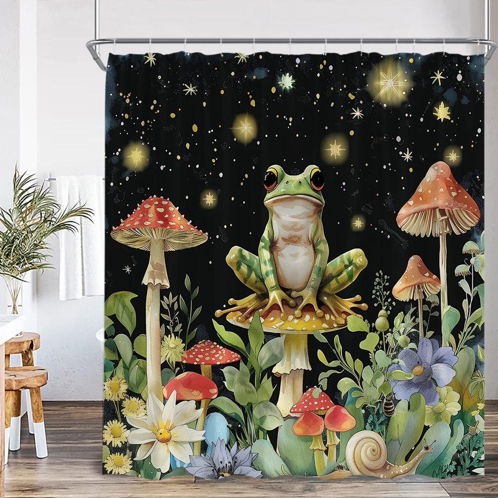 Смешная шторка для душа с лягушкой, животное, лист лотоса, пруд, гриб, тропический лес, винтажный, летний декор для ванной комнаты, детская шторка для ванны с крючками 180x180cm-70x70in
Смешная шторка для душа с лягушкой, животное, лист лотоса, пруд, гриб, тропический лес, винтажный, летний декор для ванной комнаты, детская шторка для ванны с крючками 180x180cm-70x70in