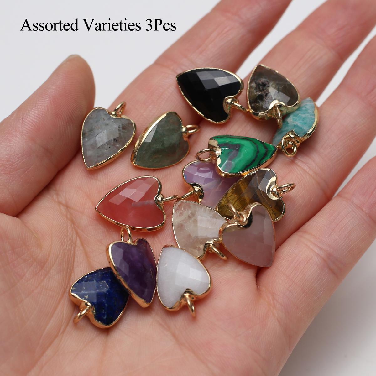 3 шт., Модный кулон в виде сердца с кристаллами и золотой окантовкой, граненые натуральные камни аметист агат опал самоцветы шармы для изготовления ювелирных изделий DIY ремесел 13×19 мм 3Pcs/13×19mm
3 шт., Модный кулон в виде сердца с кристаллами и золотой окантовкой, граненые натуральные камни аметист агат опал самоцветы шармы для изготовления ювелирных изделий DIY ремесел 13×19 мм 3Pcs/13×19mm