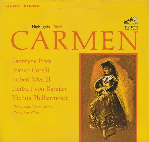 LP Record HERBERT VON KARAJAN, WIENER PHILHAR - Bizet Opera Carmen Arien Und Szenen LSC2843B RCA VICTOR 1965 US Classical Used
LP Record HERBERT VON KARAJAN, WIENER PHILHAR - Bizet Opera Carmen Arien Und Szenen LSC2843B RCA VICTOR 1965 US Classical Used