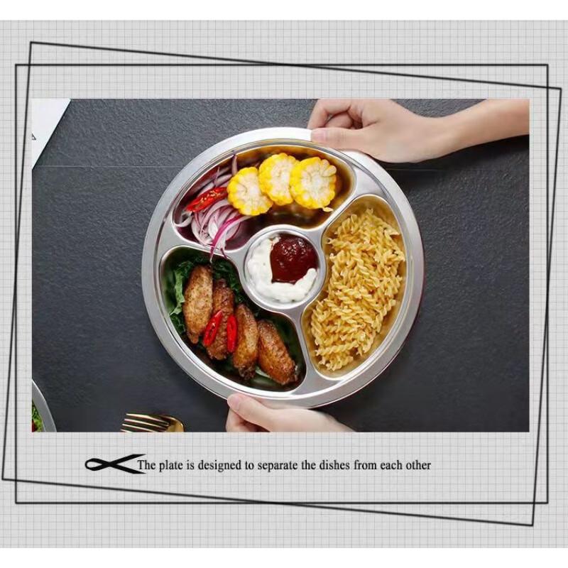 ZISIZ 304 Stainless Steel Divided Dinner Plate Set for Kids
ZISIZ 304 Stainless Steel Divided Dinner Plate Set for Kids