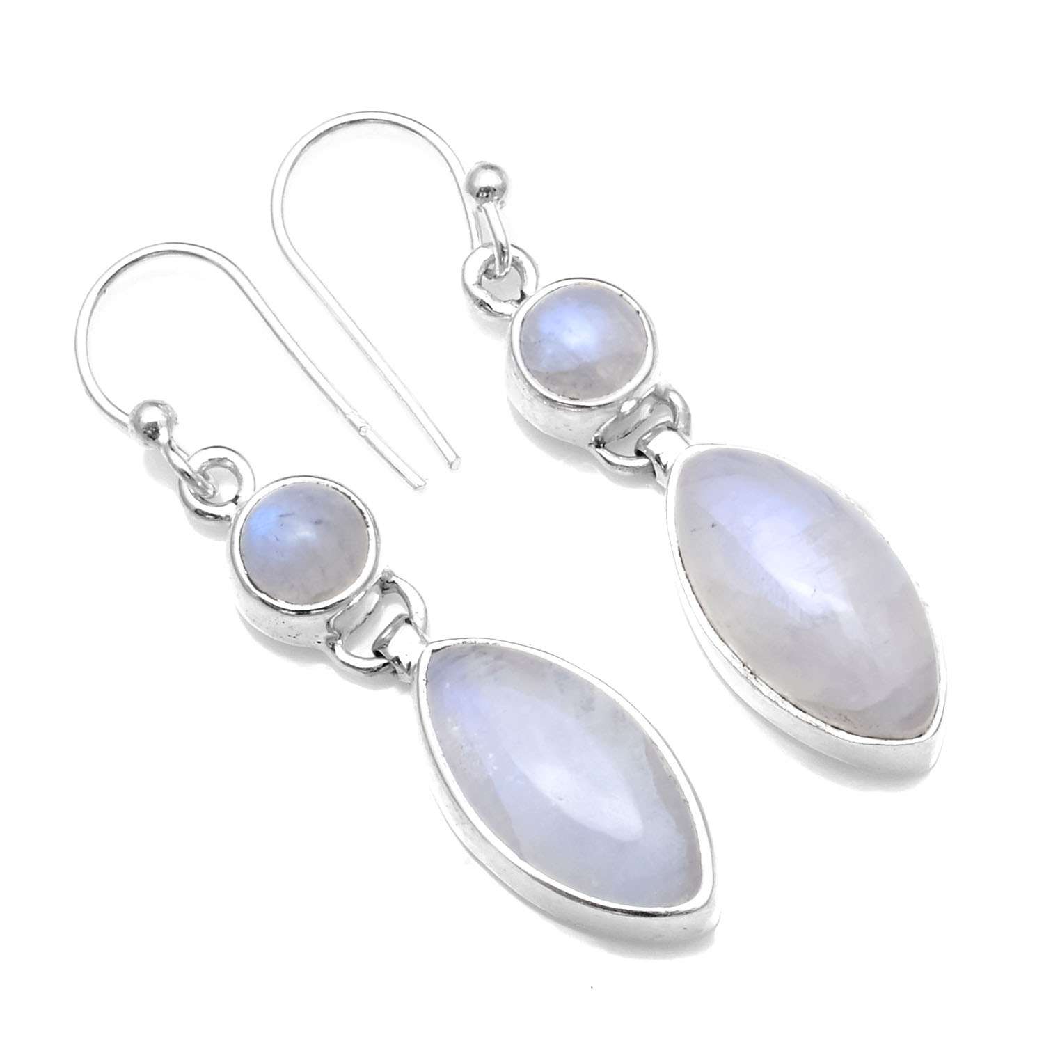 Rainbow Moonstone Gemstone Earrings Solid 925 Sterling Silver Handmade Earrings Jewelry Gift For Women And Girls E-838
Rainbow Moonstone Gemstone Earrings Solid 925 Sterling Silver Handmade Earrings Jewelry Gift For Women And Girls E-838