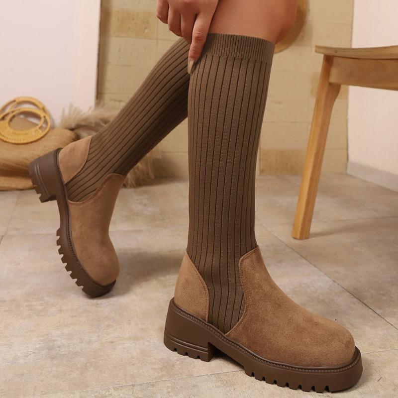 Женские вязаные носки-ботинки на массивной платформе до колена, модные туфли на каблуке, зимние, новые, повседневные, на среднем каблуке, женские, челси, длинные боты 42
Женские вязаные носки-ботинки на массивной платформе до колена, модные туфли на каблуке, зимние, новые, повседневные, на среднем каблуке, женские, челси, длинные боты 42