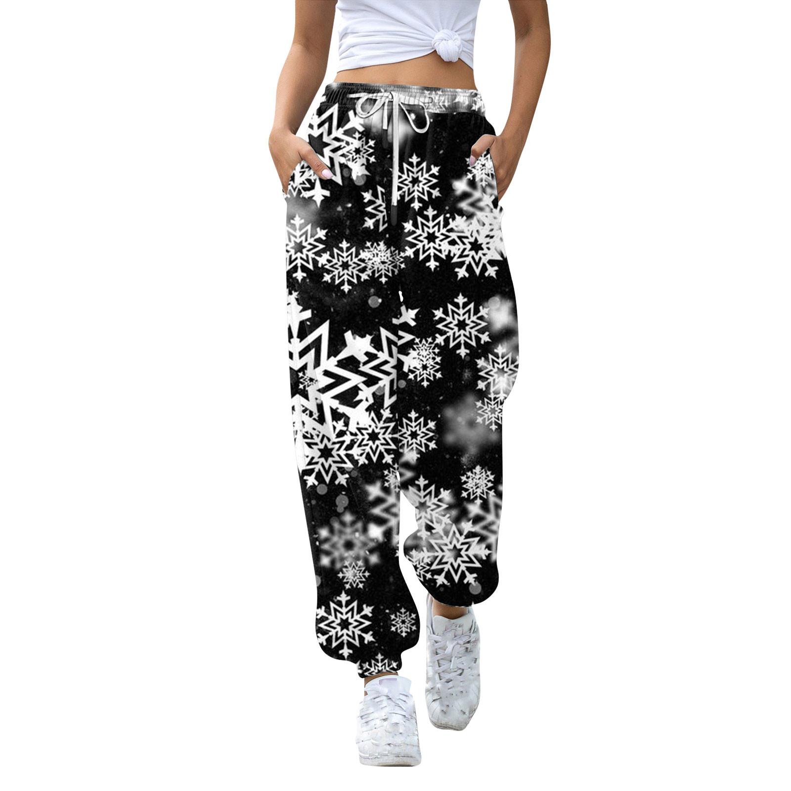 Женские повседневные модные рождественские принтованные повседневные спортивные брюки с эластичной талией и завязками на шнурке XL белый
Женские повседневные модные рождественские принтованные повседневные спортивные брюки с эластичной талией и завязками на шнурке XL белый