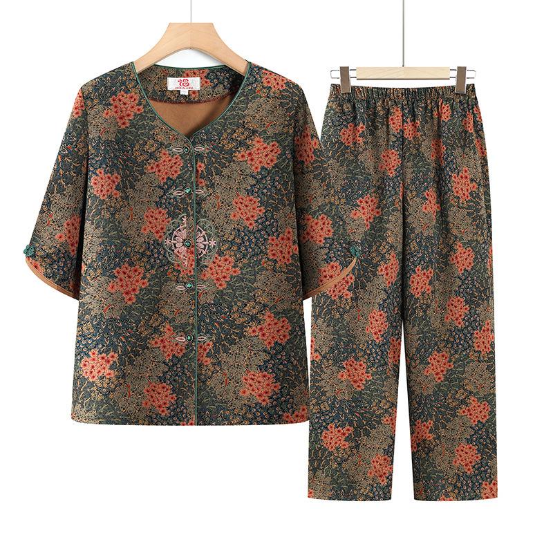 Summer Two-Piece Set for Women: Shirt and Pants Outfit for Middle-Aged and Elderly 4XL - 135-150 lbs
Summer Two-Piece Set for Women: Shirt and Pants Outfit for Middle-Aged and Elderly 4XL - 135-150 lbs