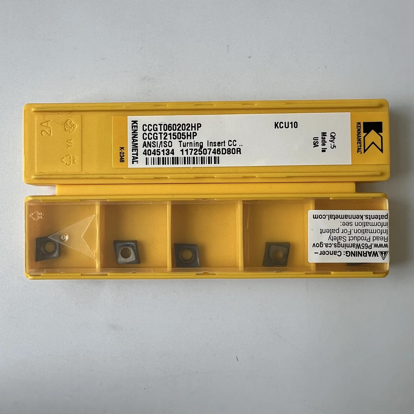 KENNAMETEL / CCGT060202HP KCU10 /Original carbide blade 10 Pcs
KENNAMETEL / CCGT060202HP KCU10 /Original carbide blade 10 Pcs