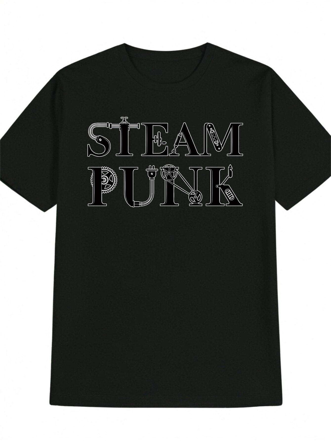 Steampunk Graphic T-shirt - Black with Bold STEAM PUNK Typography - Lightweight Breathable Fabric for Cosplay S
Steampunk Graphic T-shirt - Black with Bold STEAM PUNK Typography - Lightweight Breathable Fabric for Cosplay S