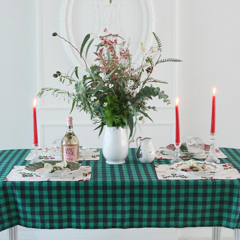 Noel Check Fleece Tablecloth 6-Piece 130x210 green
Noel Check Fleece Tablecloth 6-Piece 130x210 green