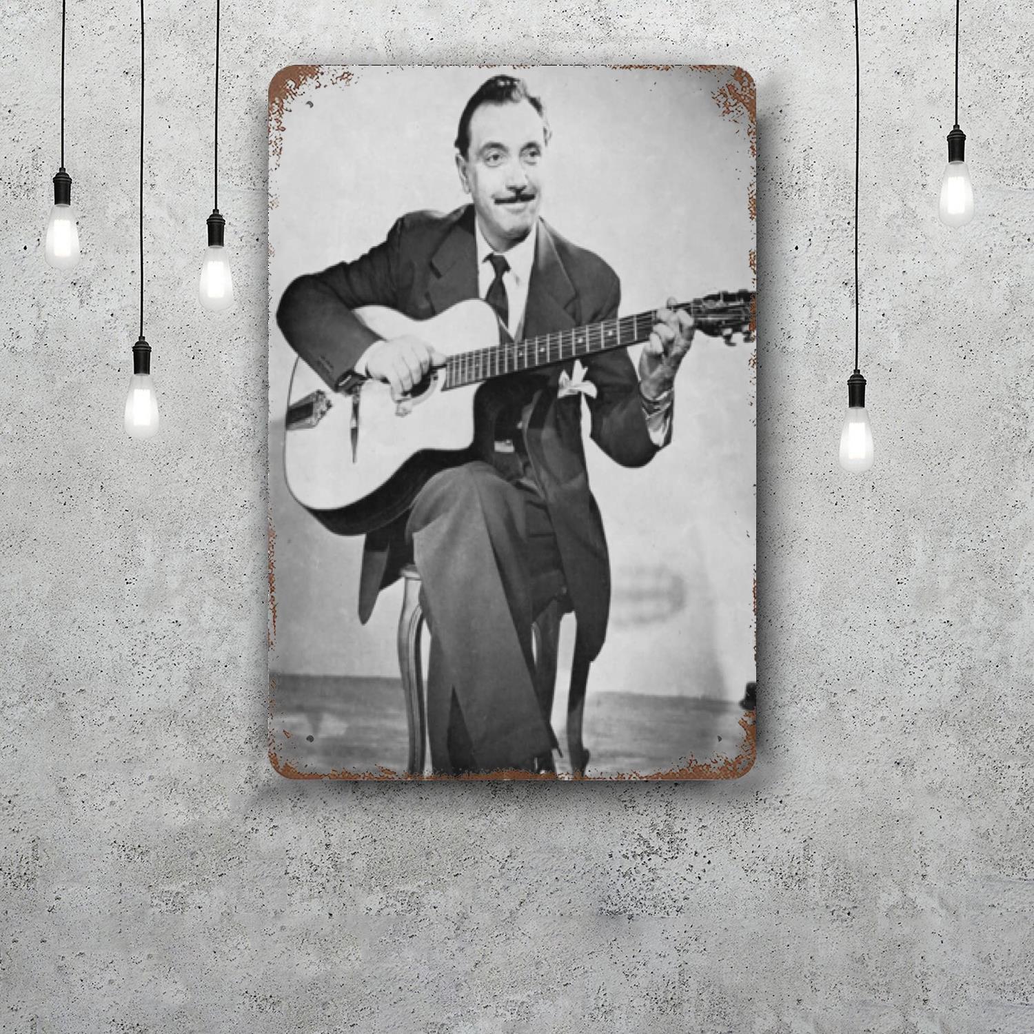 Django Reinhardt Retro Vintage Tin Sign Poster Decorative Plaque Metal Plate Wall Decor 20x30cm(7.8x11.8inch)
Django Reinhardt Retro Vintage Tin Sign Poster Decorative Plaque Metal Plate Wall Decor 20x30cm(7.8x11.8inch)