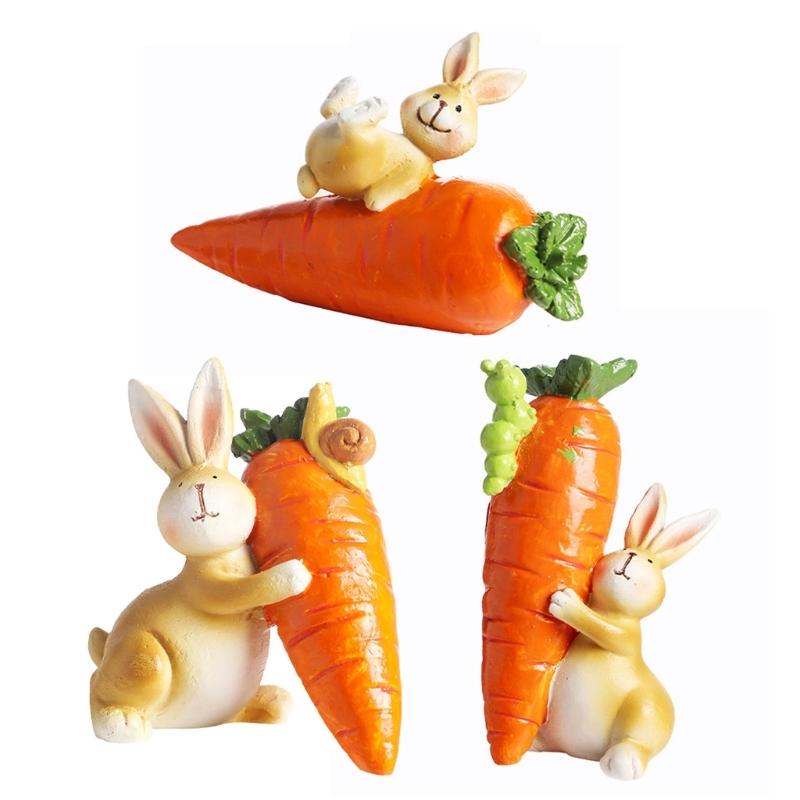 Set of 3 Easters Rabbit Figurines Resins Bunnies Holding Carrot Statue for Tabletop Decoration at Living Room or Bedroom 1
Set of 3 Easters Rabbit Figurines Resins Bunnies Holding Carrot Statue for Tabletop Decoration at Living Room or Bedroom 1