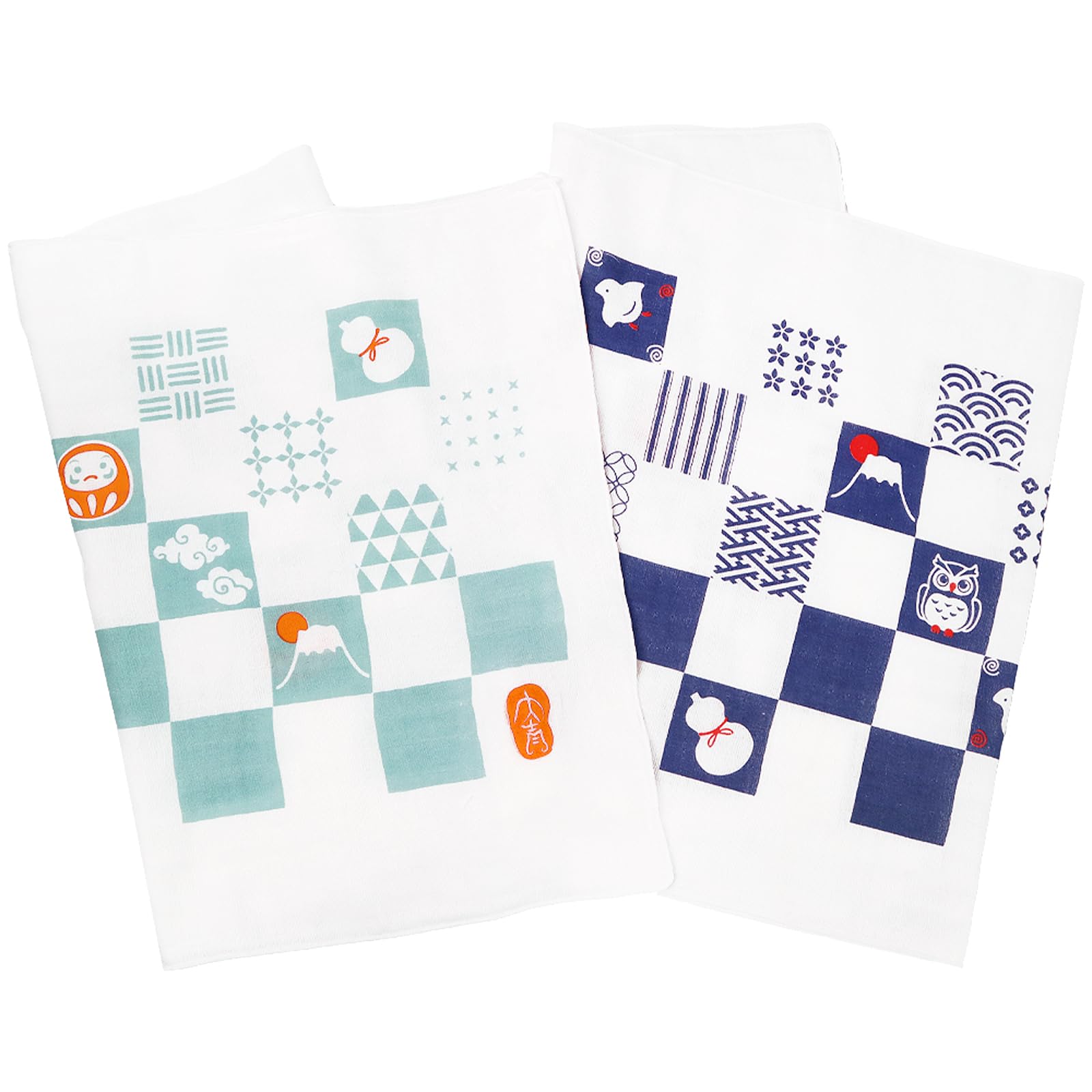 cluster tenugui gauze fabric with treatment pattern blue set of Japanese-made (hand towel), double-layered, fray-resistant [Ichimatsu (navy & celadon)
cluster tenugui gauze fabric with treatment pattern blue set of Japanese-made (hand towel), double-layered, fray-resistant [Ichimatsu (navy & celadon)