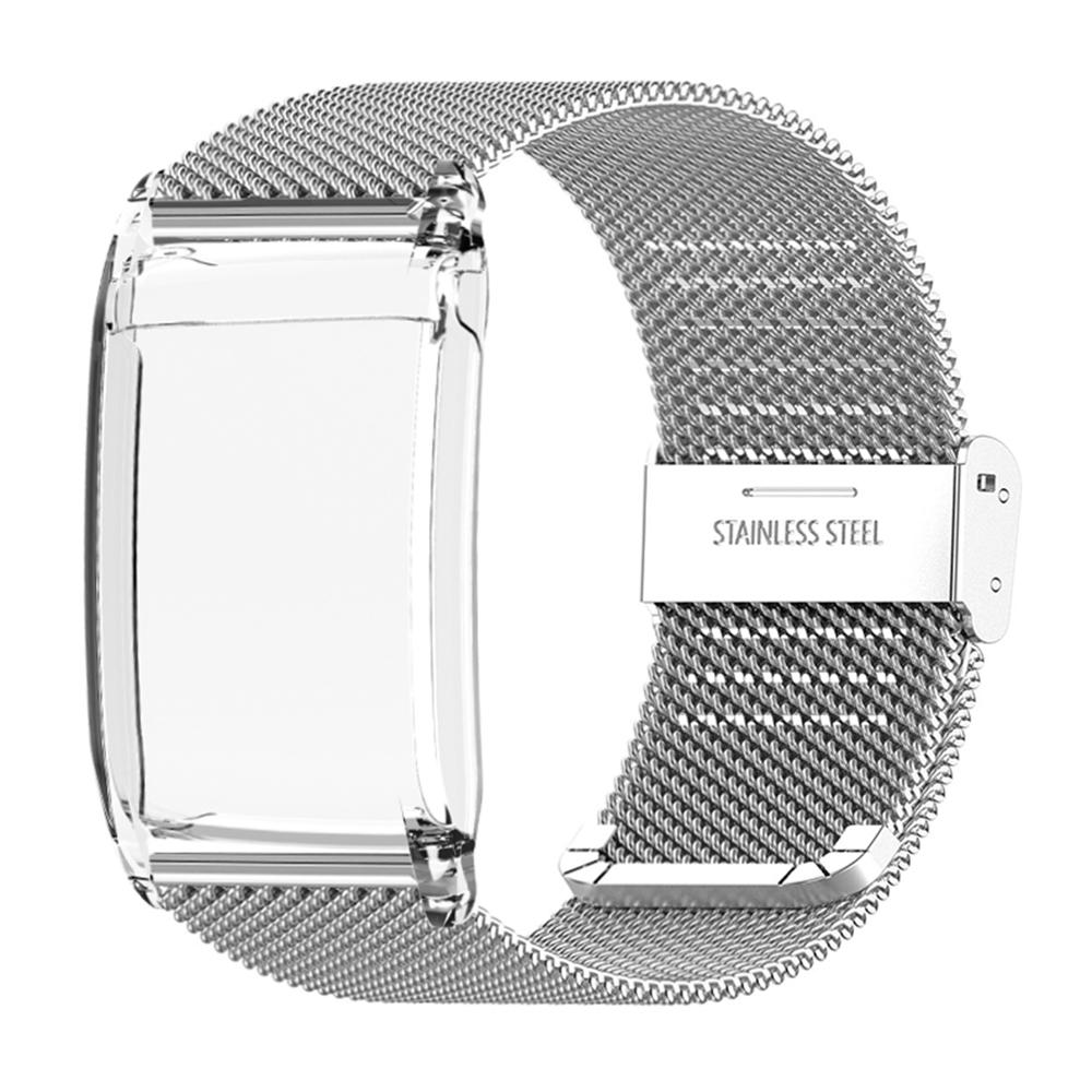 For WHOOP 4.0 Fitness Tracker Wrist Strap Metal Mesh Replacement Band with Protective Case Silver+Transparent
For WHOOP 4.0 Fitness Tracker Wrist Strap Metal Mesh Replacement Band with Protective Case Silver+Transparent