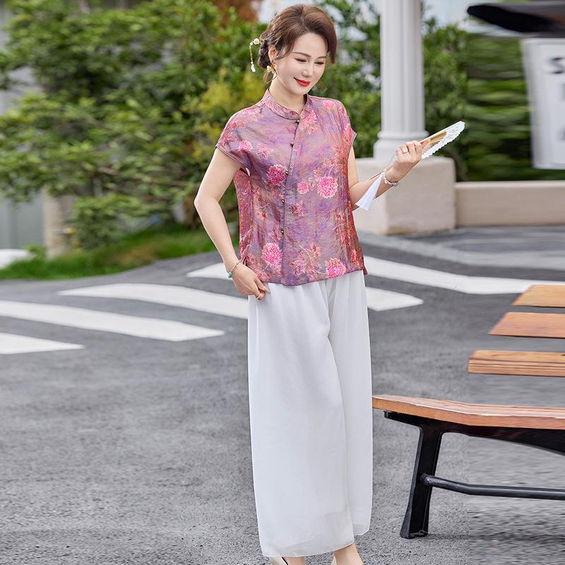 2026 New Summer Chiffon Outfit Set: Chinese-Style Short-Sleeve Top & T-Shirt for Middle-Aged and Elderly Women 5XL (Weight 150-165 jin)
2026 New Summer Chiffon Outfit Set: Chinese-Style Short-Sleeve Top & T-Shirt for Middle-Aged and Elderly Women 5XL (Weight 150-165 jin)