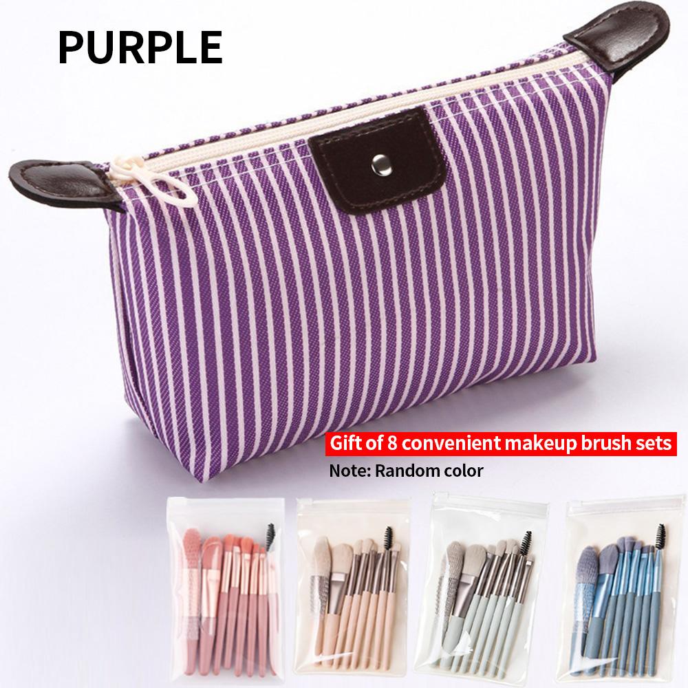 Waterproof Nylon Makeup Bag with 8 Free Brushes - Portable Travel Toiletry Organizer S фіолетовий
Waterproof Nylon Makeup Bag with 8 Free Brushes - Portable Travel Toiletry Organizer S фіолетовий