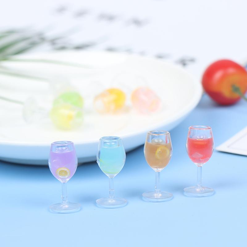 1:12 Мини Кукольный Дом Миниатюрная Еда Игровая Сцена Модель Пластиковый Кубок Коктейль Кухня Бар Украшение