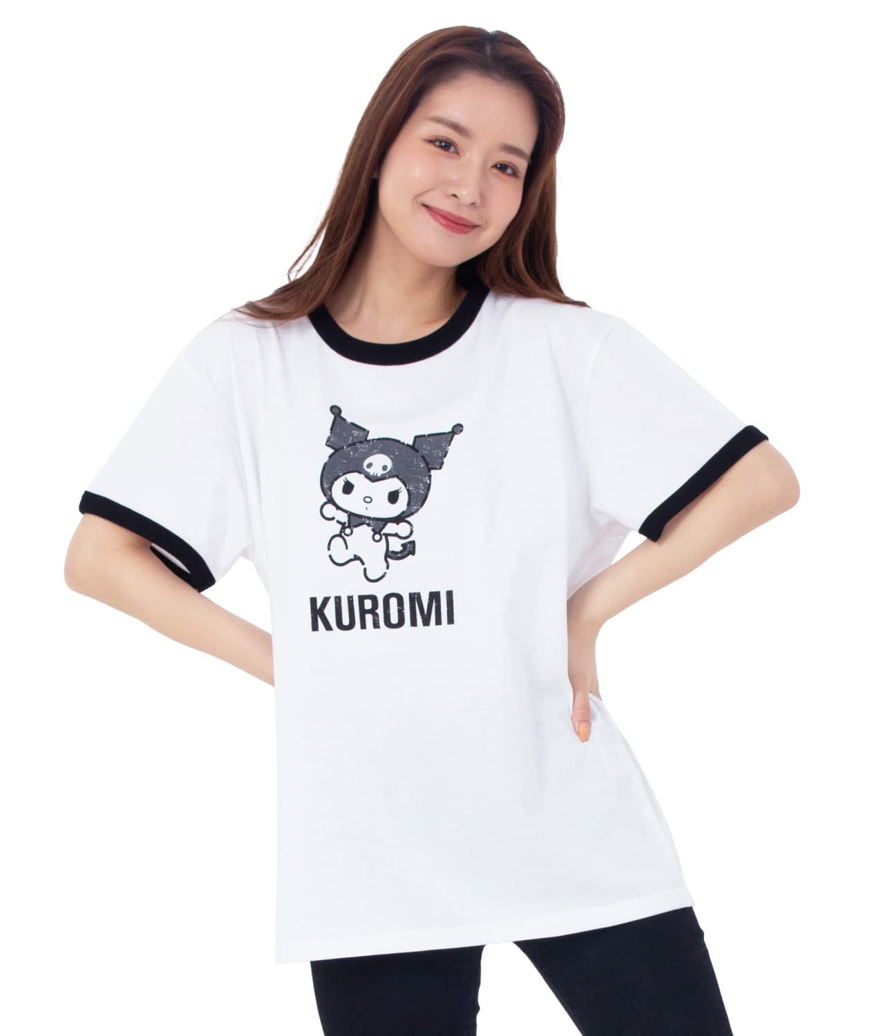 Kuromi Ringer Sanrio size T-shirt Women s U-neck M-L
Kuromi Ringer Sanrio size T-shirt Women s U-neck M-L