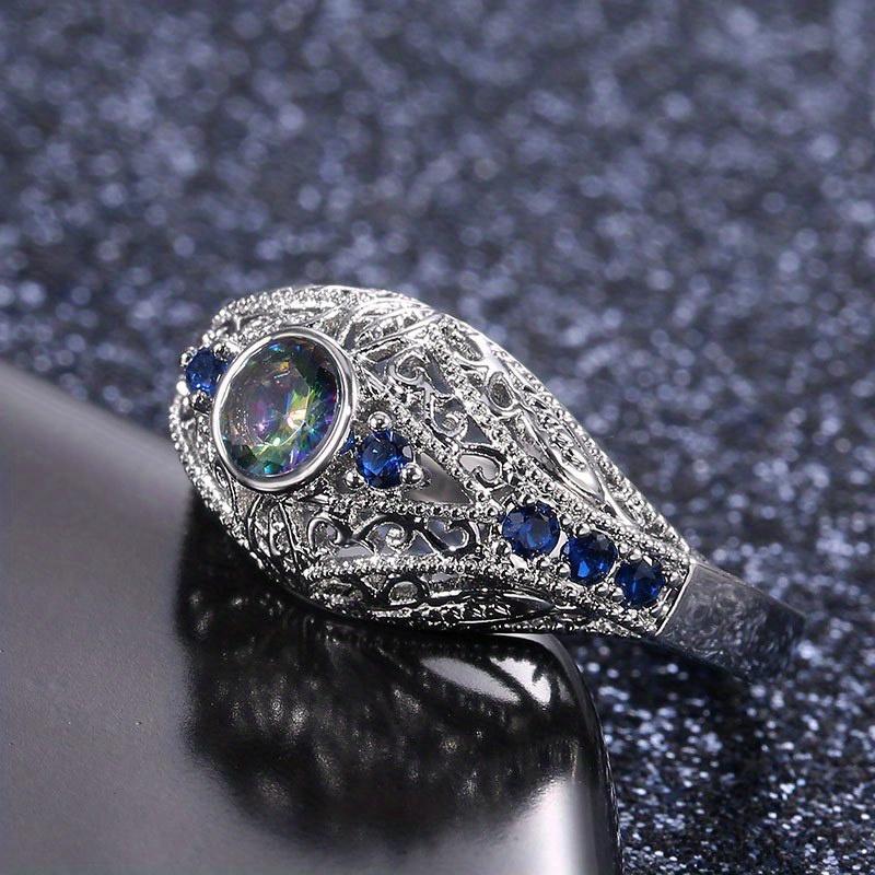 Luxury Retro Geometric Pattern Inlay Zirconia Ring for Women - Romantic Wedding Bridal Jewelry, READKISS 5
Luxury Retro Geometric Pattern Inlay Zirconia Ring for Women - Romantic Wedding Bridal Jewelry, READKISS 5