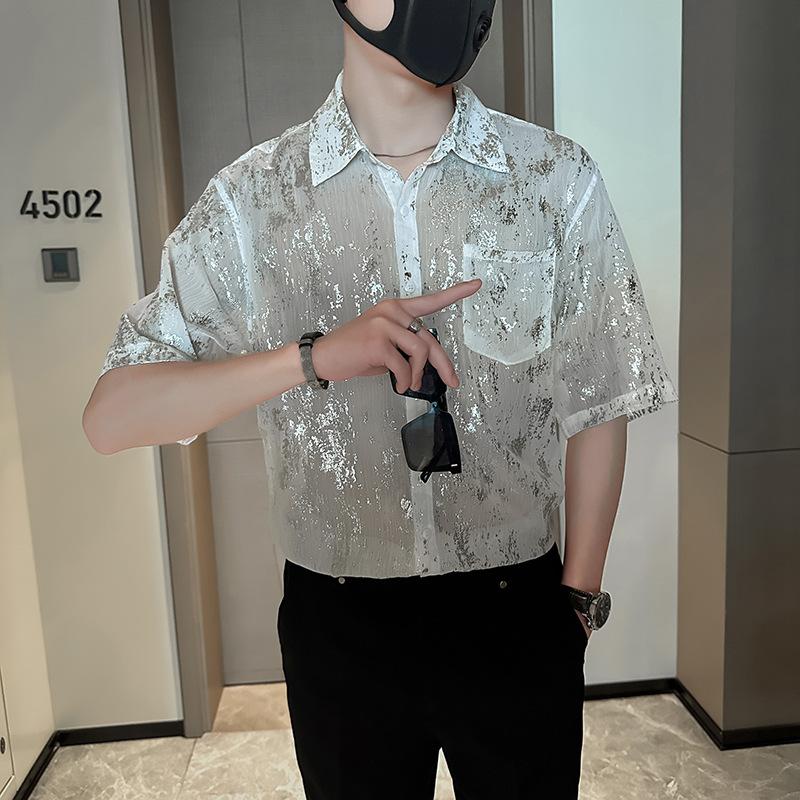 Summer New Short Sleeved Shirt for Men s Fashion Design Versatile Men s Shirt XXXL білий
Summer New Short Sleeved Shirt for Men s Fashion Design Versatile Men s Shirt XXXL білий