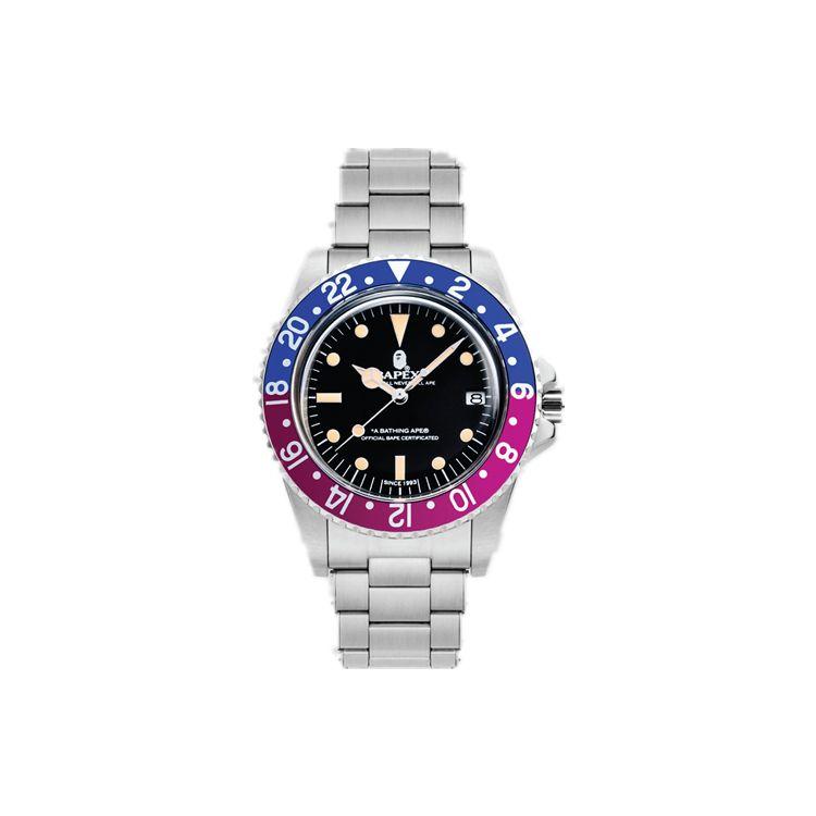 A Bathing Ape Bape Type 2 Bapex Ape Head Automatic Mechanical Movement Stainless Steel Strap Watch Unisex Watches Black 1H20-182-028-BLUE Blue Purple Colorway
A Bathing Ape Bape Type 2 Bapex Ape Head Automatic Mechanical Movement Stainless Steel Strap Watch Unisex Watches Black 1H20-182-028-BLUE Blue Purple Colorway