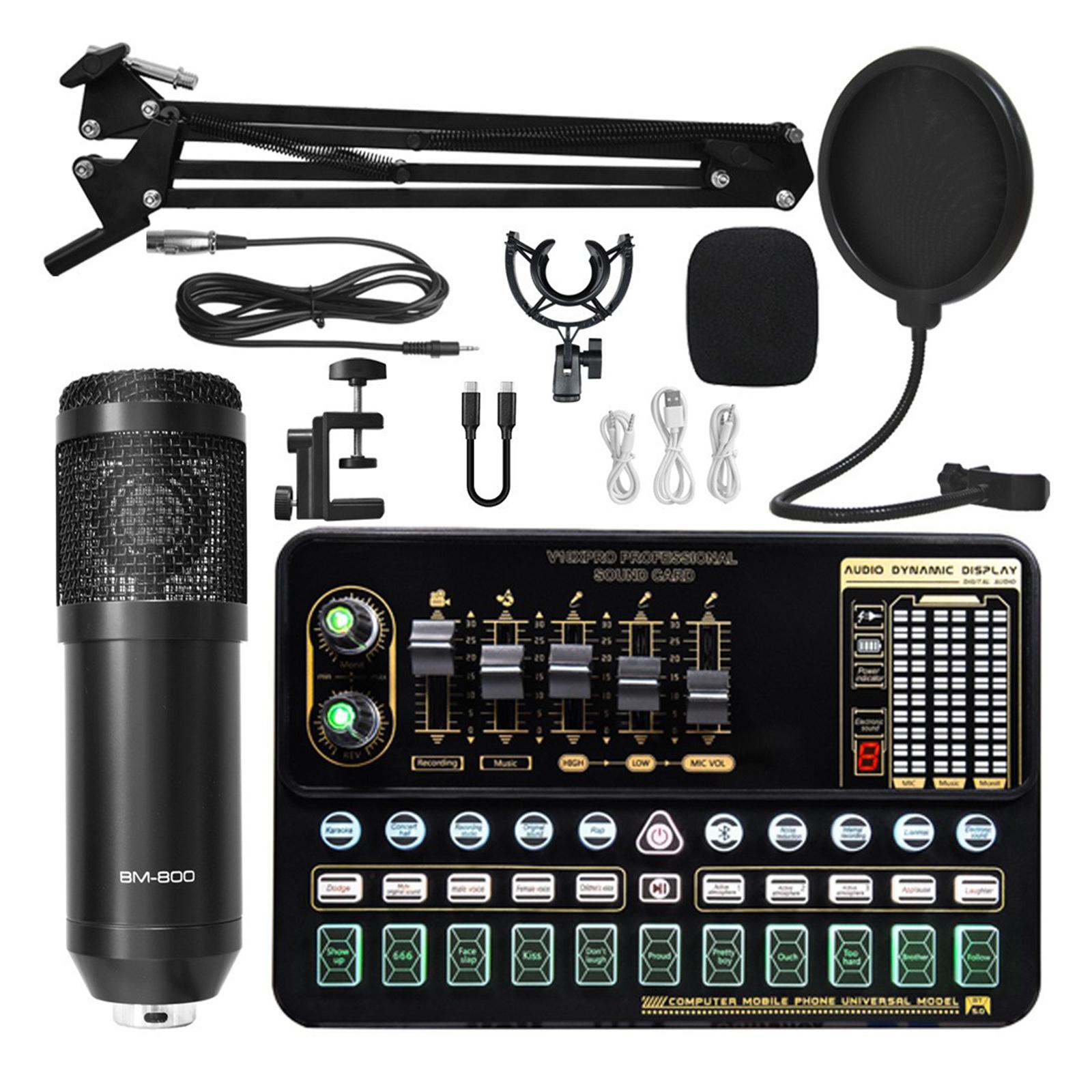 Комплект звуковой карты V10 для прямой трансляции Конденсаторный микрофон M800 Мобильное караоке Компьютер Оборудование для прямых трансляций в TikTok
Комплект звуковой карты V10 для прямой трансляции Конденсаторный микрофон M800 Мобильное караоке Компьютер Оборудование для прямых трансляций в TikTok