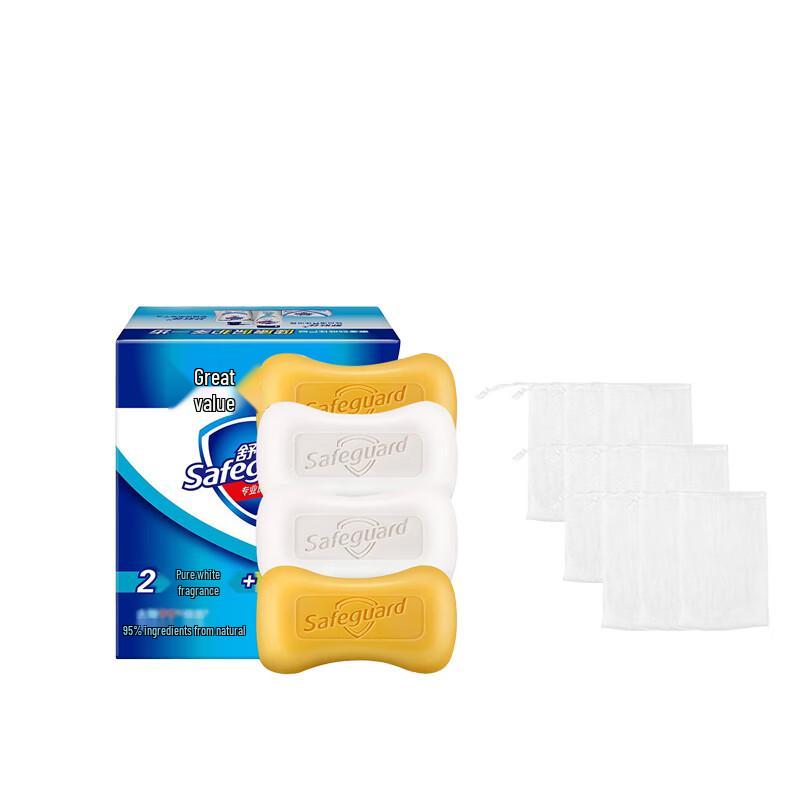 Safeguard Antibacterial Soap 4-Bar Value Pack with Foaming Nets
Safeguard Antibacterial Soap 4-Bar Value Pack with Foaming Nets