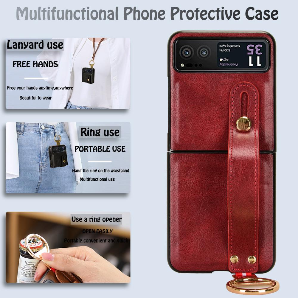 Wristband Phone Cover for Motorola Razr 40 5G,Leather Coating PC+TPU Back Case with Neck Strap Blue
Wristband Phone Cover for Motorola Razr 40 5G,Leather Coating PC+TPU Back Case with Neck Strap Blue
