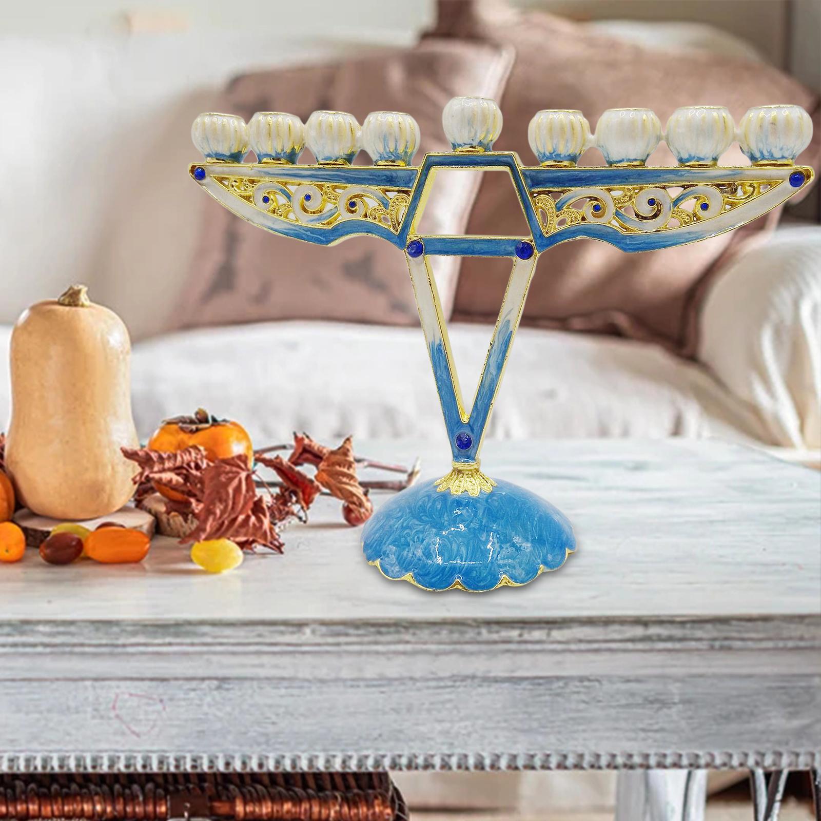 Enamel Menorah Je with Jeweled Accents Bejeweled Candlesticks Candelabra синій
Enamel Menorah Je with Jeweled Accents Bejeweled Candlesticks Candelabra синій