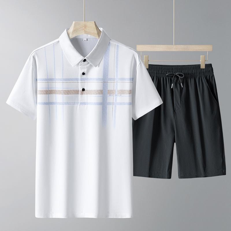 Middle Aged And Elderly Sports Suit Men s Casual Ice Silk Short Sleeved Men s Two-piece Set XL білий
Middle Aged And Elderly Sports Suit Men s Casual Ice Silk Short Sleeved Men s Two-piece Set XL білий