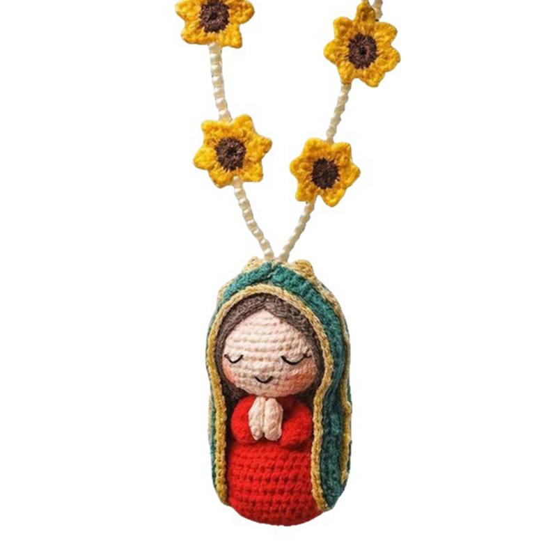 Hot Sale Cute Mary Statue Car Interior Decoration, Handmade Virgin Mary Charm Crochet, Elegant Religious Figurines Hanging Decor
Hot Sale Cute Mary Statue Car Interior Decoration, Handmade Virgin Mary Charm Crochet, Elegant Religious Figurines Hanging Decor