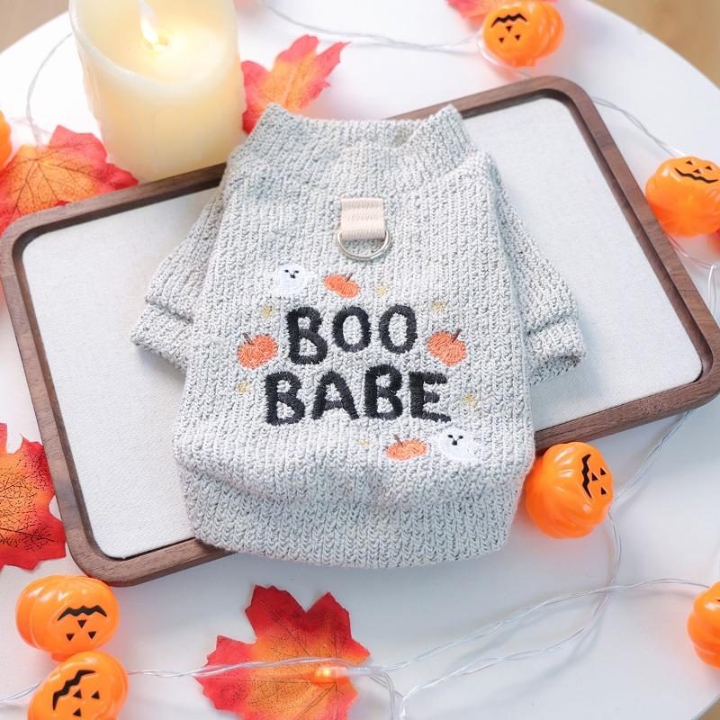 Autumn and winter halloween pet cute puppy cat casual fashion costume pumpkin ghost halloween crew neck xs-bust size30, length 20cm, about 1.0-1.5kg
Autumn and winter halloween pet cute puppy cat casual fashion costume pumpkin ghost halloween crew neck xs-bust size30, length 20cm, about 1.0-1.5kg