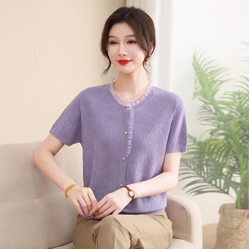2026 Stylish Ice Silk T-Shirt for Women Over 50 2XL (110-120 jin) фиолетовый
2026 Stylish Ice Silk T-Shirt for Women Over 50 2XL (110-120 jin) фиолетовый