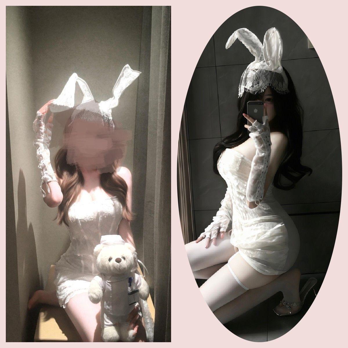 Lace Rabbit Halloween Cosplay Bunny Girl Bodycon Dress Set One Size
Lace Rabbit Halloween Cosplay Bunny Girl Bodycon Dress Set One Size