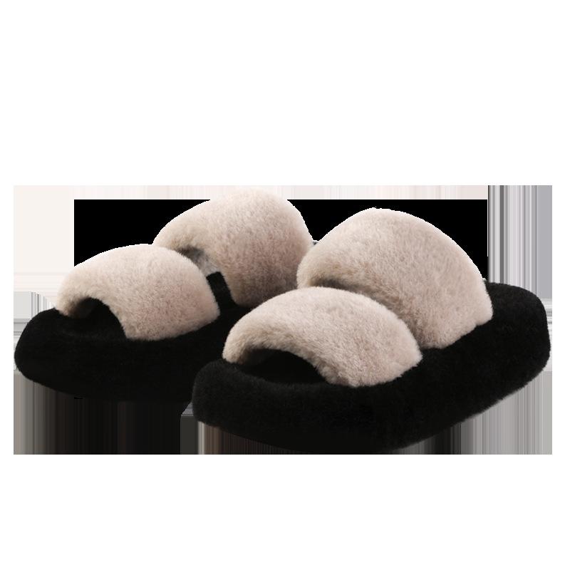 Thick-bottomed cotton slippers women s fluffy autumn and winter new two bars solid color heightening one-word slippers outer wear home 40-41
Thick-bottomed cotton slippers women s fluffy autumn and winter new two bars solid color heightening one-word slippers outer wear home 40-41