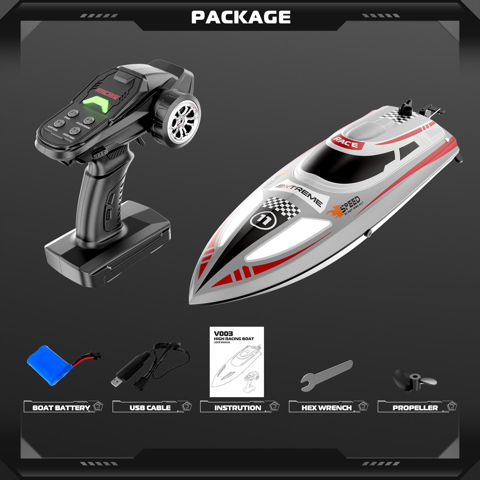 30KM/H High Speed Remote Control Boat 2.4GHz Boat for Adults Water Cooling System Low Power Reminder Gray
30KM/H High Speed Remote Control Boat 2.4GHz Boat for Adults Water Cooling System Low Power Reminder Gray