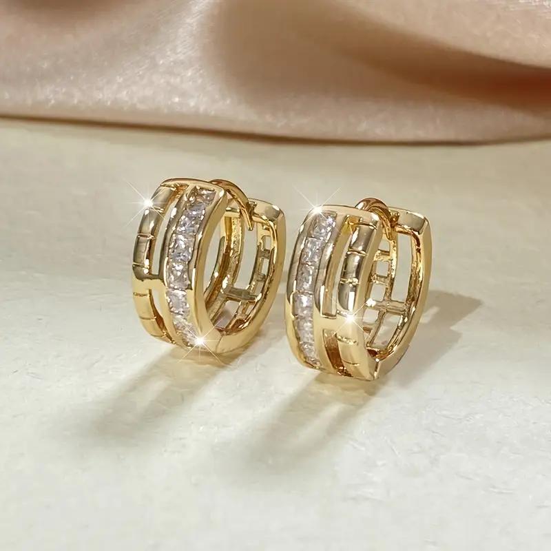 Huitan Dainty Unique Design Hoop Earrings Female Trendy Stylish Versatile Accessories for Lady Chic Charming Dazzling Zircon
Huitan Dainty Unique Design Hoop Earrings Female Trendy Stylish Versatile Accessories for Lady Chic Charming Dazzling Zircon