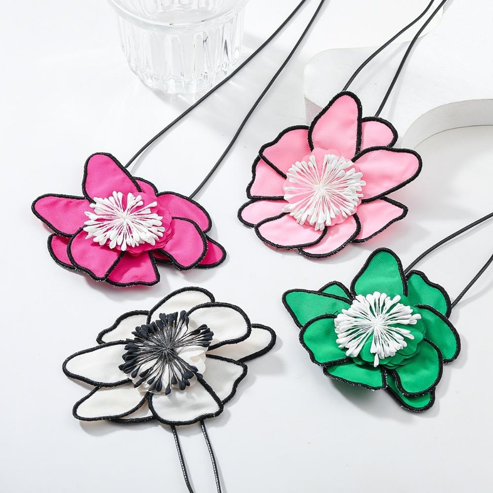 Handmade Cloth Floral Necklace Large Vintage Choker Exaggerated Necklace Women Girls рожевий червоний колір
Handmade Cloth Floral Necklace Large Vintage Choker Exaggerated Necklace Women Girls рожевий червоний колір