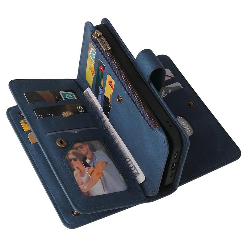 For Xiaomi 14 Zipper Wallet Case with 15 Card Slots and Strap Leather Phone Cover Blue
For Xiaomi 14 Zipper Wallet Case with 15 Card Slots and Strap Leather Phone Cover Blue
