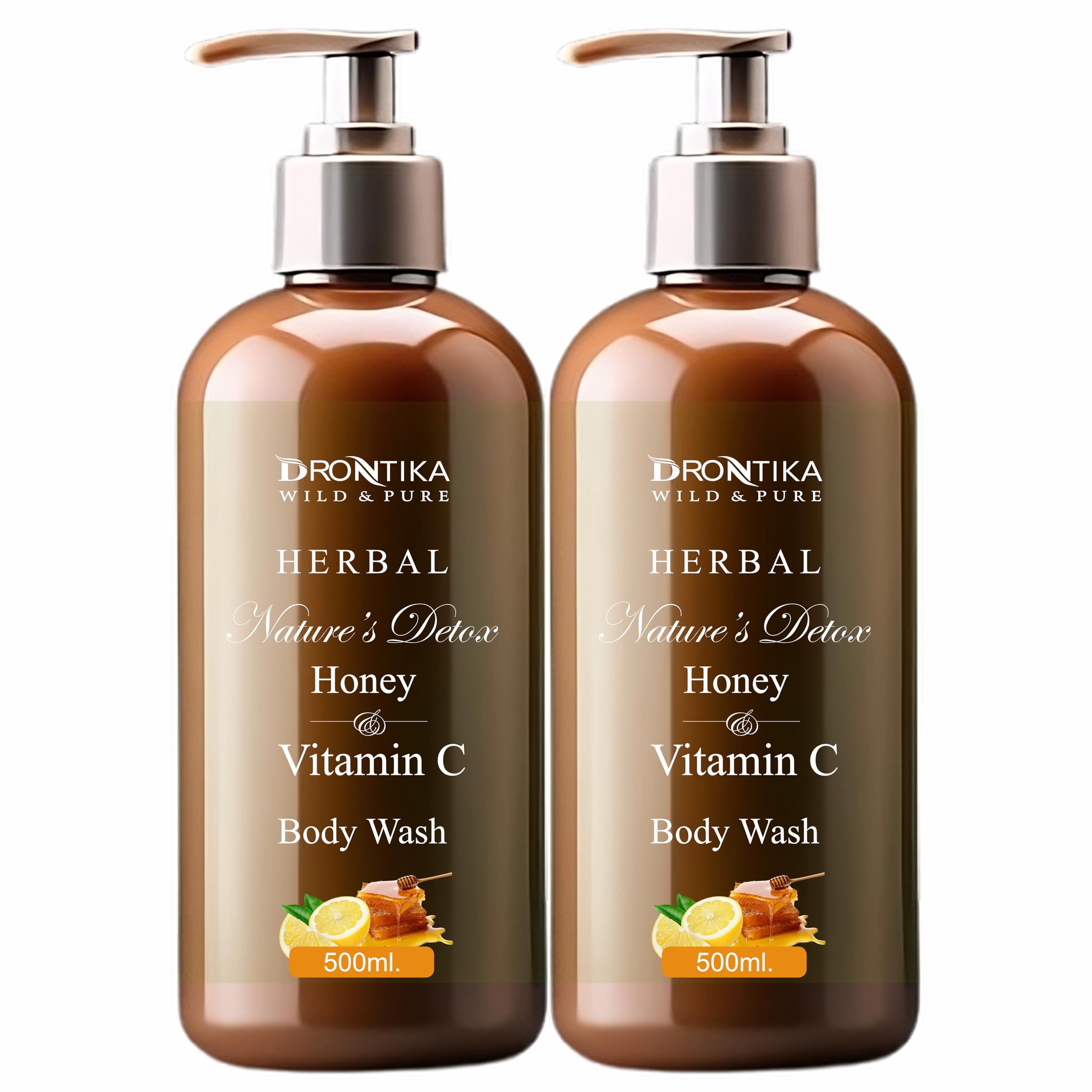 Drontika Wild & Pure Nature Detox Body Wash, 1000ml Shower Gel, 100% Natural Lemon & Honey With Citrus Essential Oil & Lemongrass Extracts for pH
Drontika Wild & Pure Nature Detox Body Wash, 1000ml Shower Gel, 100% Natural Lemon & Honey With Citrus Essential Oil & Lemongrass Extracts for pH