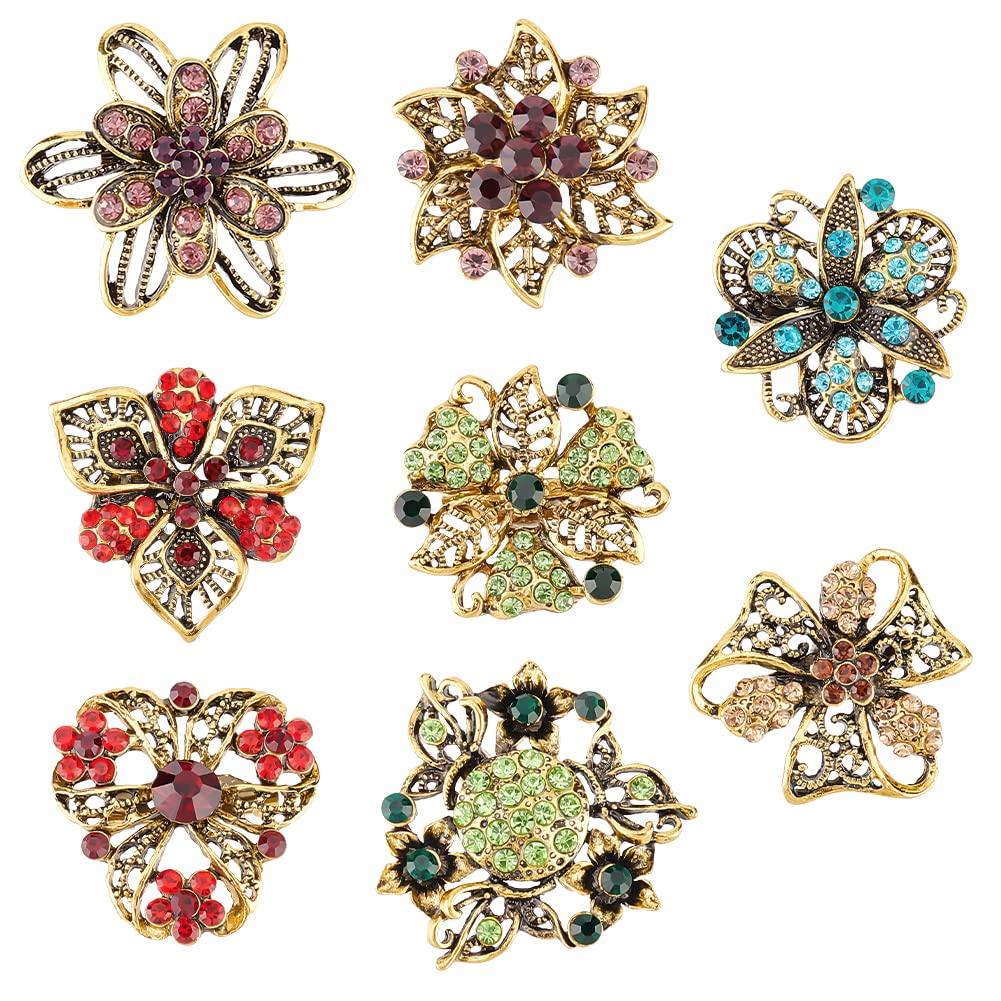 PH PandaHall 8 Types Brooch Rhinestone Flower Brooch Wreath Corsage Fashionable Button Retro Alloy Badge Shichigosan Day Gift Graduation Ceremony
PH PandaHall 8 Types Brooch Rhinestone Flower Brooch Wreath Corsage Fashionable Button Retro Alloy Badge Shichigosan Day Gift Graduation Ceremony
