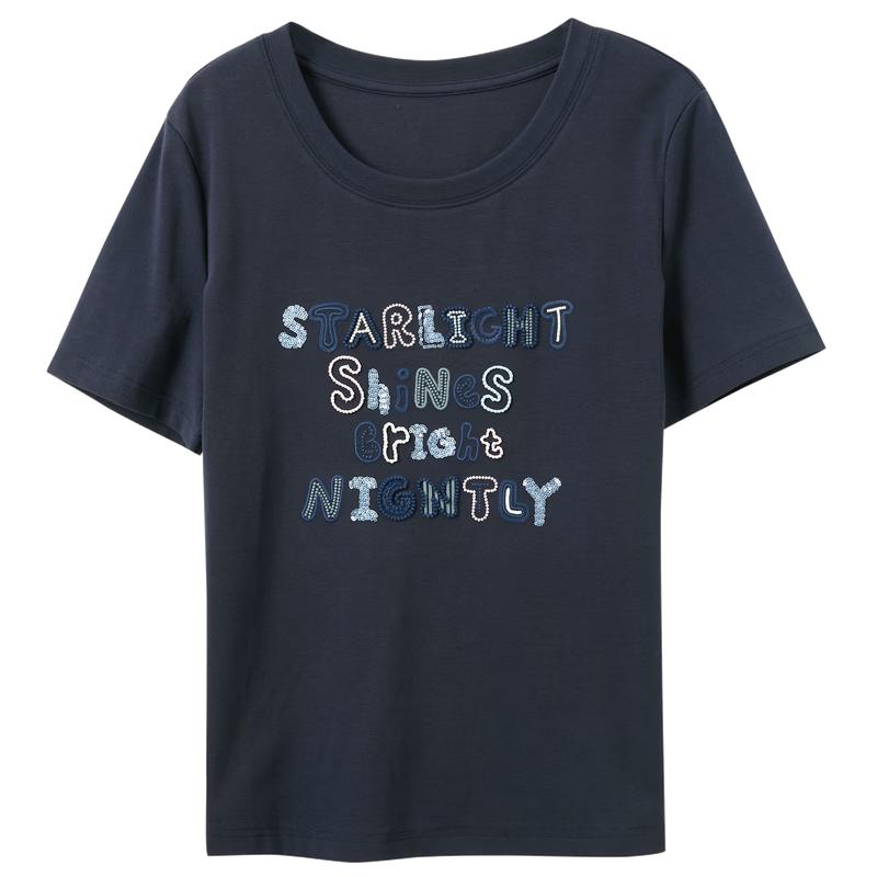 Sancai Plus Size Embroidered Letter Cotton T-Shirt M
Sancai Plus Size Embroidered Letter Cotton T-Shirt M