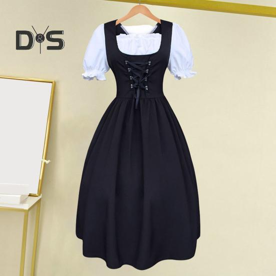 Женское средневековое платье литературной горничной с высокой талией, квадратным воротником, рукавами-фонариками, прозрачной отделкой, шнуровкой и бантом, цветное платье M чёрный
Женское средневековое платье литературной горничной с высокой талией, квадратным воротником, рукавами-фонариками, прозрачной отделкой, шнуровкой и бантом, цветное платье M чёрный