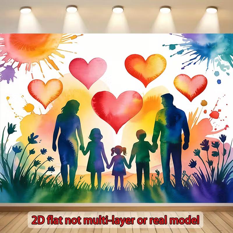 2D Family Love Backdrop Colorful Watercolor Themed Party Background Banne 47.2x31.5inch/120*80cm
2D Family Love Backdrop Colorful Watercolor Themed Party Background Banne 47.2x31.5inch/120*80cm