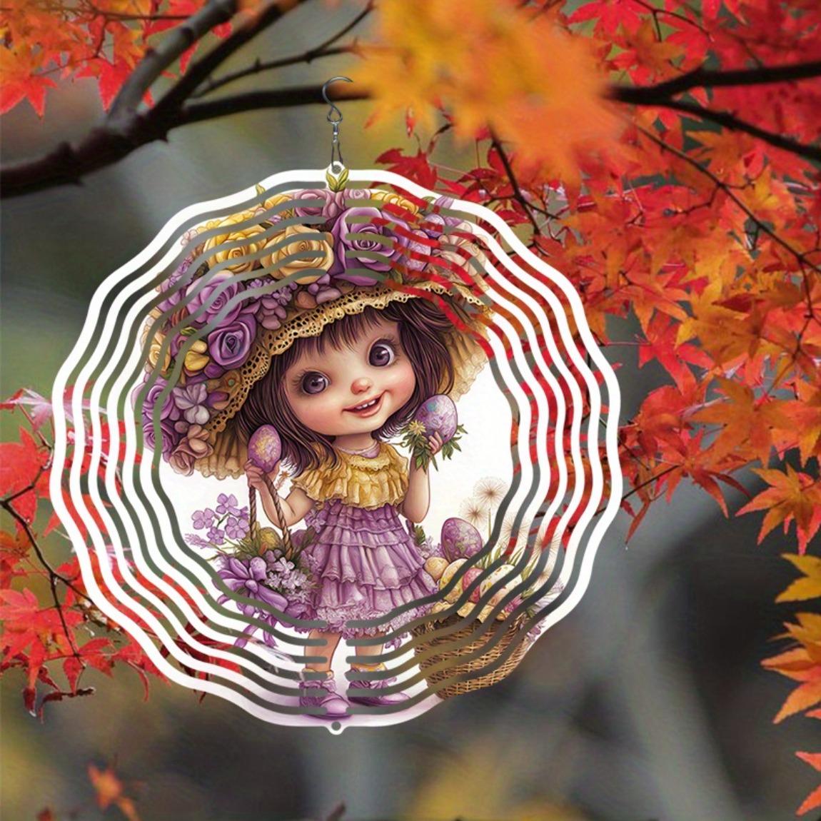Whimsical Elf with Purple Hat and Floral Wind Spinner Outdoor Hanging Garden Decor 360 Rotating Hook Durable Metal Yard Art with Dandelions
Whimsical Elf with Purple Hat and Floral Wind Spinner Outdoor Hanging Garden Decor 360 Rotating Hook Durable Metal Yard Art with Dandelions