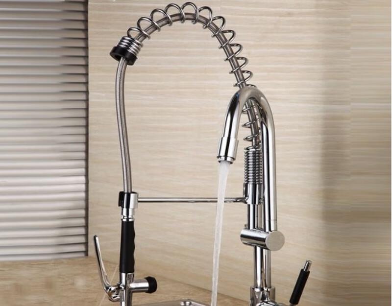 TLXT Wall-Mounted Pull-Out Kitchen Faucet
TLXT Wall-Mounted Pull-Out Kitchen Faucet