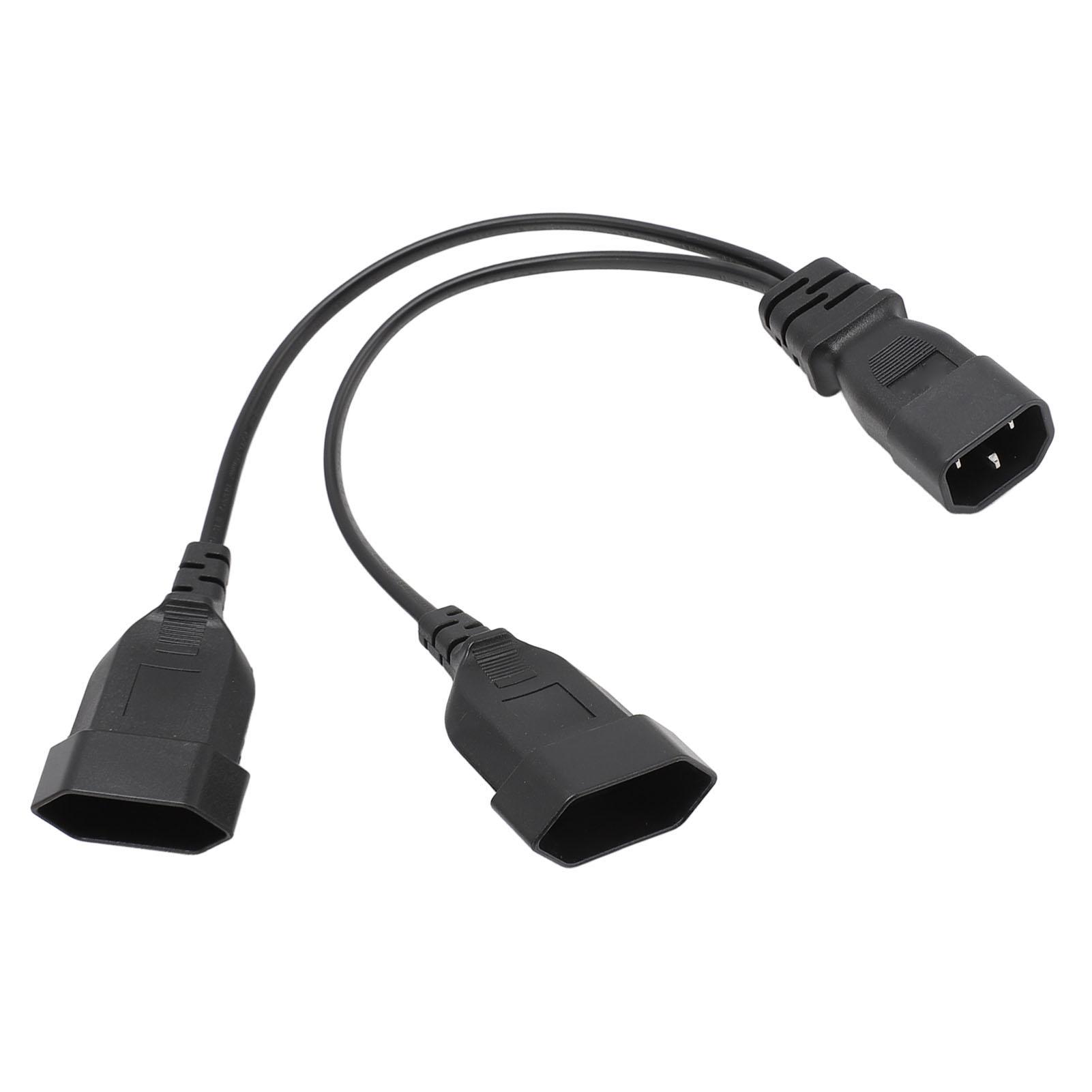 IEC320 C14 to 2 EU4.0 Cable 1 in 2 Out C14 Male to Female Socket Y Splitter Power Cord for Desk
IEC320 C14 to 2 EU4.0 Cable 1 in 2 Out C14 Male to Female Socket Y Splitter Power Cord for Desk