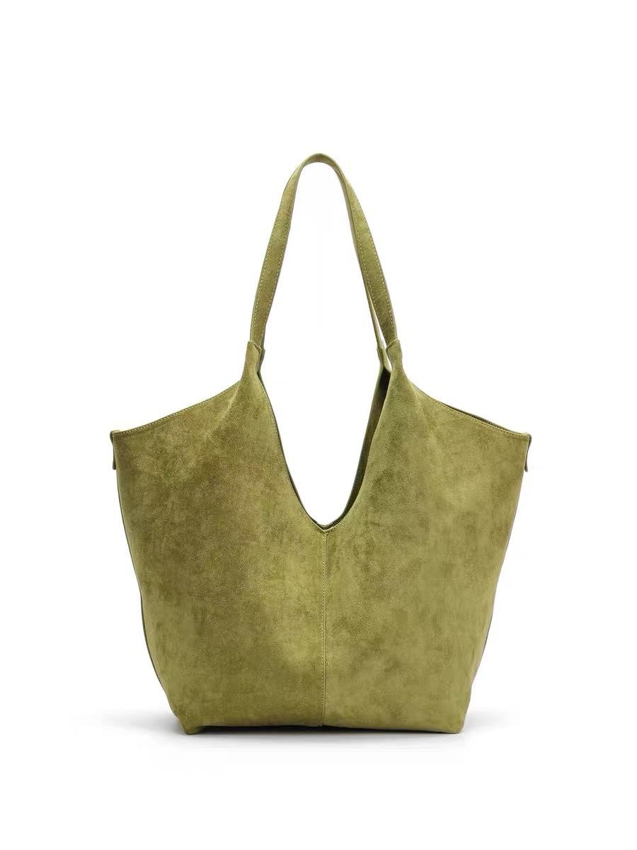 Fashion Green Bucket Bag Vintage Faux Suede Shoulder Bags for Women Designer Handbag Shopper Tote Commuting Bag Purse Female
Fashion Green Bucket Bag Vintage Faux Suede Shoulder Bags for Women Designer Handbag Shopper Tote Commuting Bag Purse Female